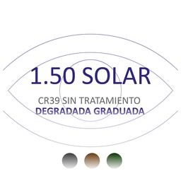 Lente orgánica 1.58 UV400 UNC solar color degradado